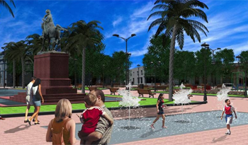 La plaza Libertad, de Minas, cambiará su cara La plaza Libertad, de Minas, cambiará su cara