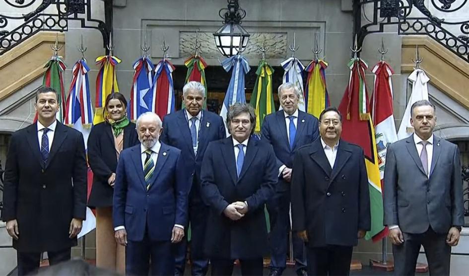 Presidentes del Mercosur durante la Cumbre Presidentes del Mercosur durante la Cumbre