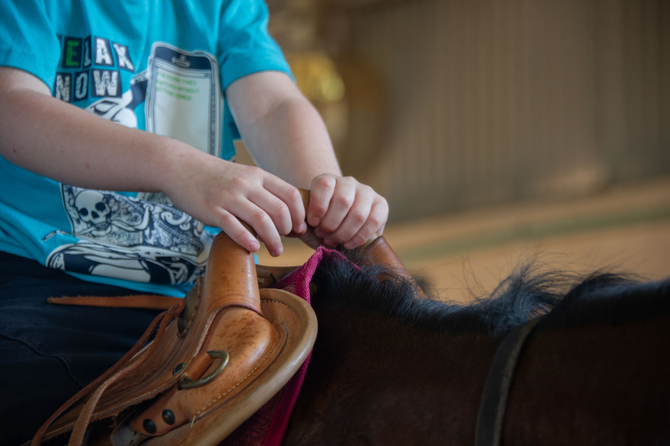 Usuario del Servicio de Equinoterapia de la Guardia Republicana