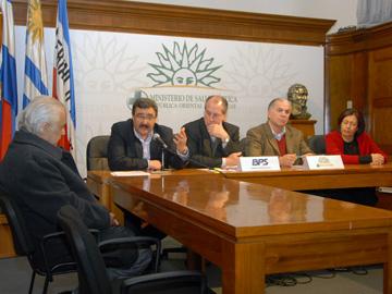 Ministro Jorge Venegas y presidente del BPS, Ernesto Murro Ministro Jorge Venegas y presidente del BPS, Ernesto Murro