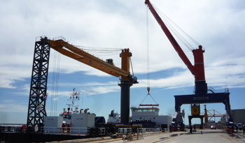 Nueva estación flotante en Puerto de Nueva Palmira (Foto de ANP)