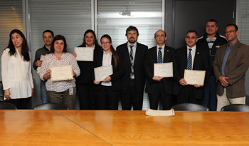 Funcionarios diplomados junto al director general de Presidencia, Diego Pastorín Funcionarios diplomados junto al director general de Presidencia, Diego Pastorín