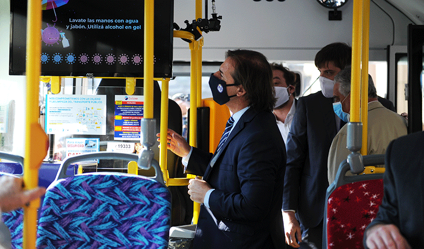 Presidente, Luis Lacalle Pou, en nueva unidad eléctrica para transporte colectivo Presidente, Luis Lacalle Pou, en nueva unidad eléctrica para transporte colectivo