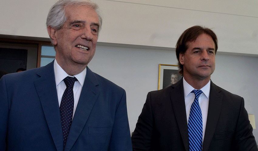 Presidente de la República, Tabaré Vázquez, y presidente electo, Luis Lacalle Pou Presidente de la República, Tabaré Vázquez, y presidente electo, Luis Lacalle Pou
