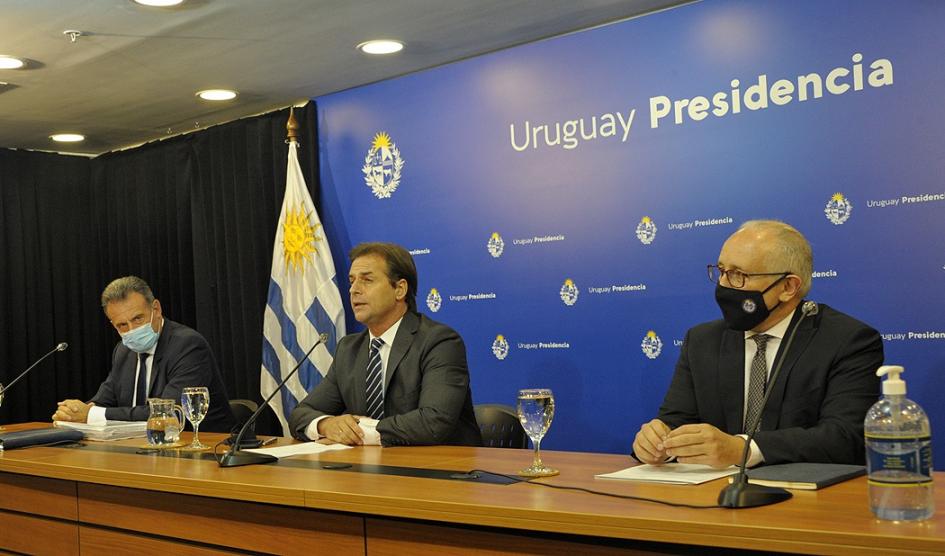 Daniel Salinas, Luis Lacalle Pou y Pablo da Silveira Daniel Salinas, Luis Lacalle Pou y Pablo da Silveira