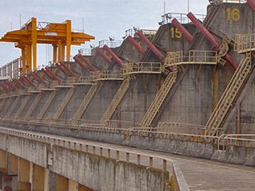 Parte de las instalaciones de la represa de Salto Grande
