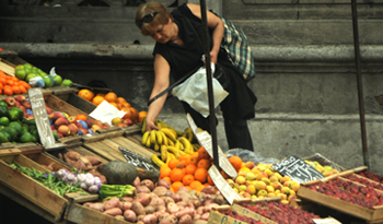 Puesto de frutas y verduras