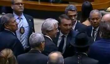 Tabaré Vázquez y Jair Bolsonaro Tabaré Vázquez y Jair Bolsonaro