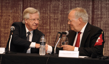 Danilo Astori y Johann Schneider-Ammann Danilo Astori y Johann Schneider-Ammann