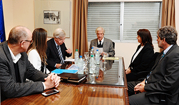 Tabaré Vázquez y Danilo Astori con directivos de la Unión de Exportadores del Uruguay