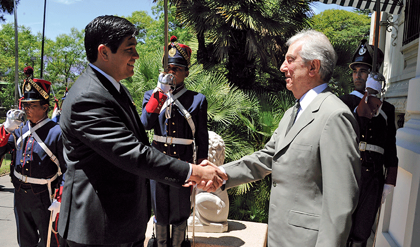 El Presidente Tabaré Vázquez da la bienvenida a su par de Costa Rica, Carlos Alvarado El Presidente Tabaré Vázquez da la bienvenida a su par de Costa Rica, Carlos Alvarado