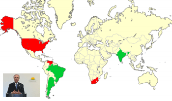 En rojo se muestra la densidad alta de notas; en verde, media; y en amarillo, baja. En rojo se muestra la densidad alta de notas; en verde, media; y en amarillo, baja.