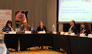 Ernesto Murro expone en reunión de la OIT, en Montevideo