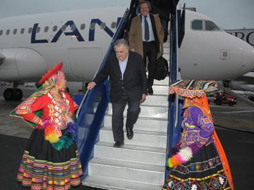 Arribo de José Mujica a Perú Arribo de José Mujica a Perú