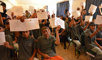 Egresados del curso auxiliar de caballeriza