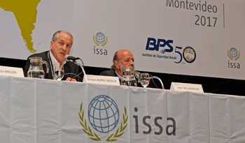Ministro Ernesto Murro y presidente del BPS, Heber Galli