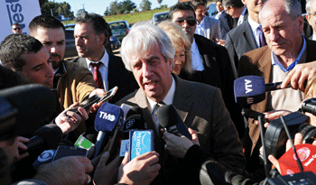 Presidente Tabaré Vázquez en ronda de prensa