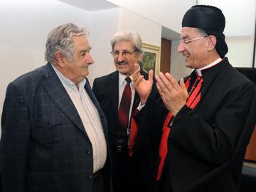 Presidente José Mujica y cardenal Bechara Boutros Raï Presidente José Mujica y cardenal Bechara Boutros Raï
