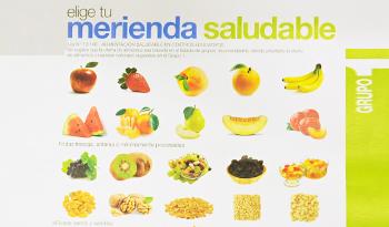 Afiche que promueve la alimentación saludable Afiche que promueve la alimentación saludable