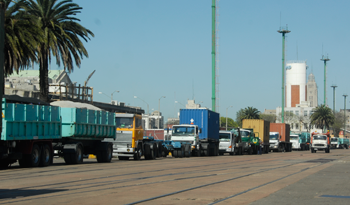 Ingreso de camiones al Puerto de Montevideo