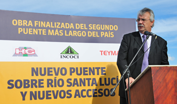 Ministro de Transporte y Obras Públicas, Enrique Pintado en inauguración de puente en ruta 11 Ministro de Transporte y Obras Públicas, Enrique Pintado en inauguración de puente en ruta 11