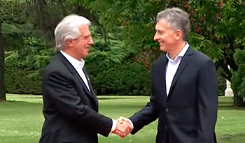 Presidente Tabaré Vázquez, recibido por el mandatario argentino, Mauricio Macri