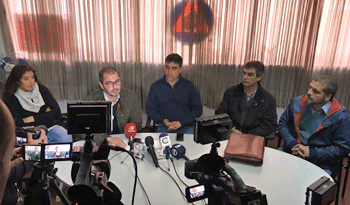Rueda de prensa de Juan Andrés Roballo, Álvaro García y Andrés Lima