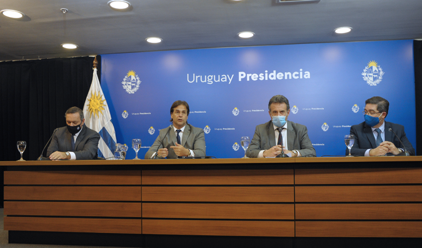 Presidente Lacalle Pou y autoridades de Gobierno Presidente Lacalle Pou y autoridades de Gobierno