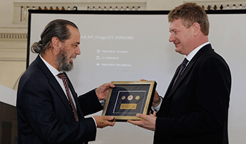 Presidente de la ANP, Alberto Díaz, con ejecutivo holandés Dave Vander Heyde