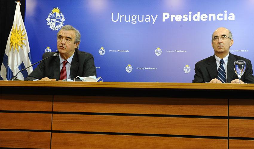 Ministro del Interior, Jorge Larrañaga, y subsecretario de la cartera, Guillermo Maciel