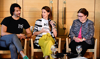 Igor Yebra, María Noel Riccetto y Edith Moraes Igor Yebra, María Noel Riccetto y Edith Moraes