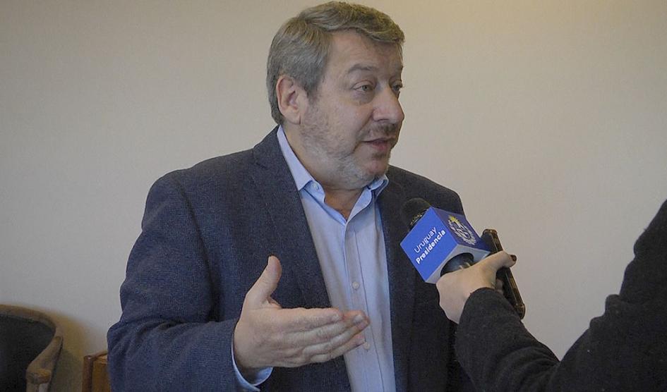 Presidente del Banco de Previsión Social, Alfredo Cabrera, en entrevista con Comunicación Presidencial
