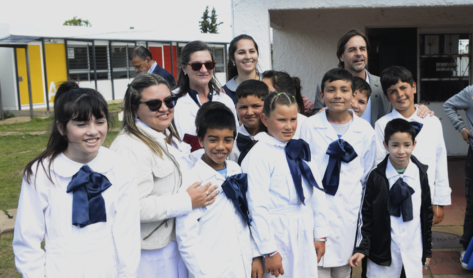 Presidente Lacalle Pou en Colonia Lavalleja, Salto