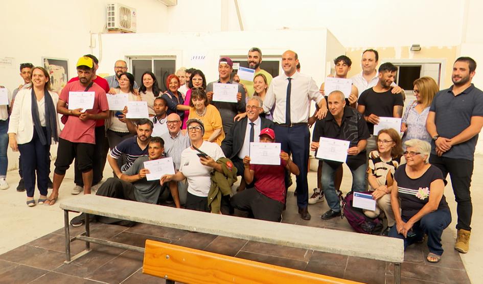 Martín Lema en entrega de diplomas