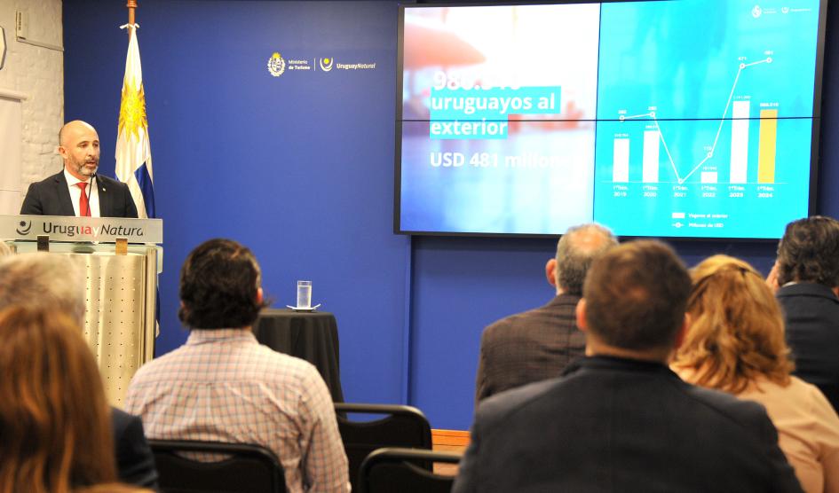 Ministro de Turismo, Eduardo Sanguinetti, durante su exposición