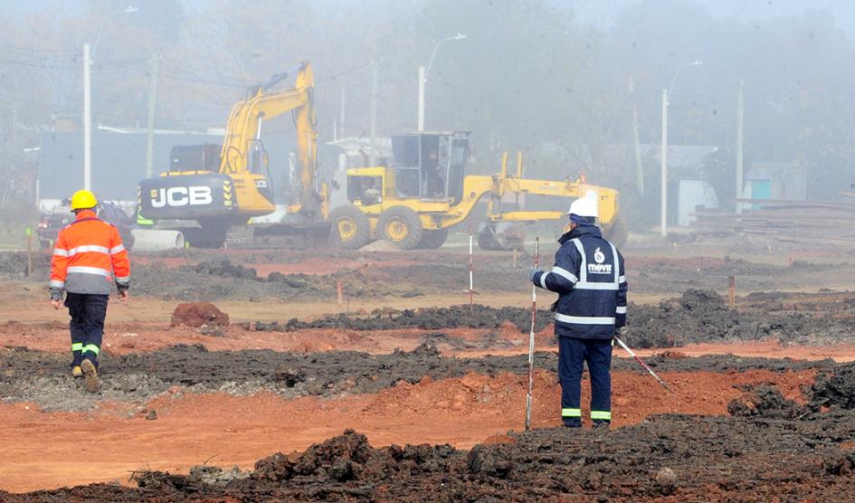 Obreros de Mevir trabajan en el territorio Obreros de Mevir trabajan en el territorio