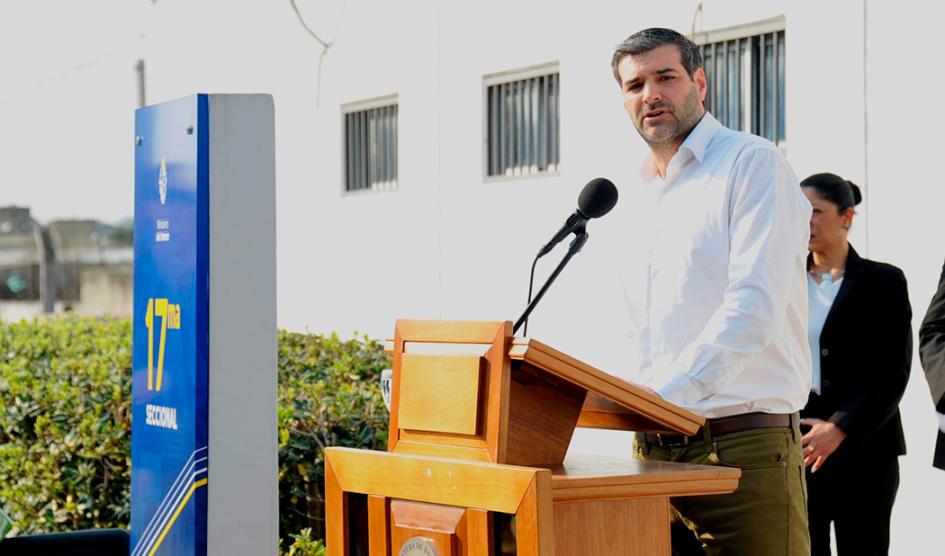 Ministro Nicolás Martinelli en inauguración de obras en seccional 17
