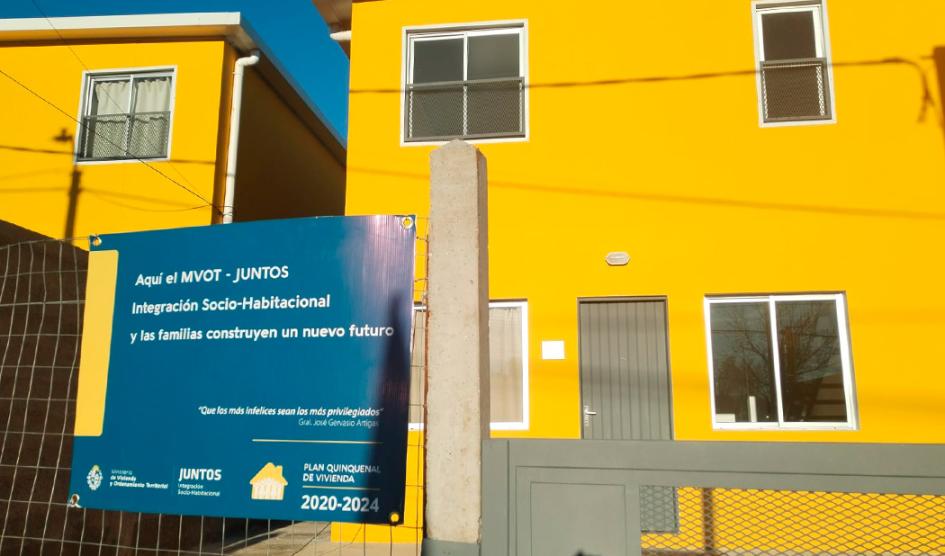 Frente de las viviendas entregadas
