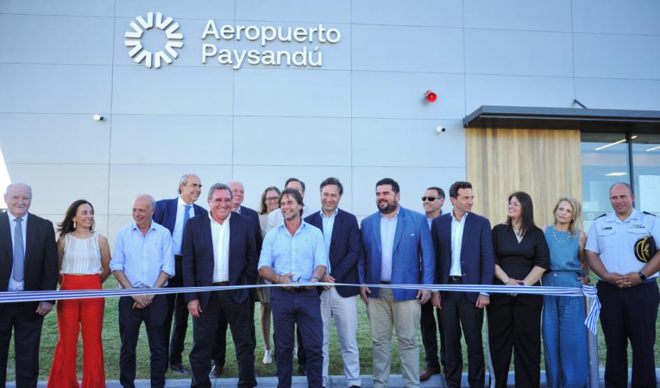 Lacalle Pou en inauguración de aeropuerto de Paysandú