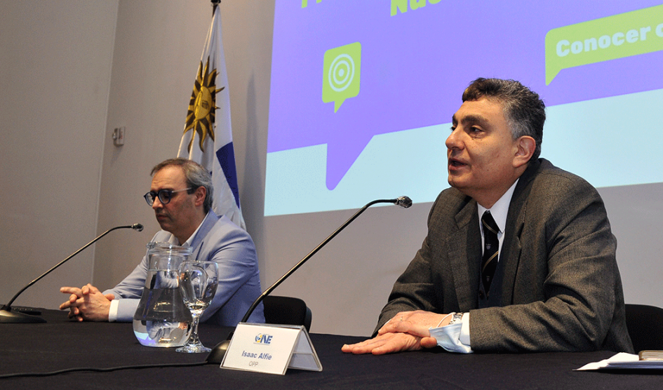 Director del INE, Diego Aboal y director de OPP, Isaac Alfie Director del INE, Diego Aboal y director de OPP, Isaac Alfie