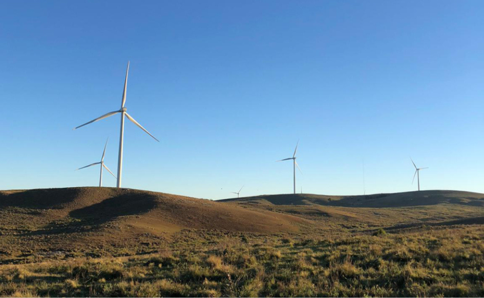 En 2025 el 98% de la generación eléctrica en Uruguay fue de origen renovable Parque eólico Valentines