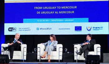 Antonio Carámbula en Foro de inversiones Uruguay-Europa