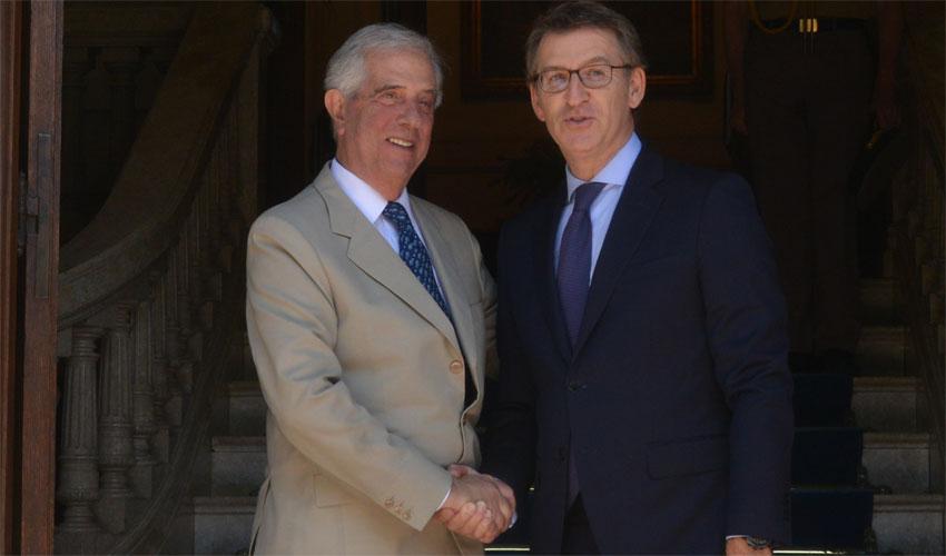 El presidente Tabaré Vázquez recibe a Alberto Núñez Feijóo El presidente Tabaré Vázquez recibe a Alberto Núñez Feijóo