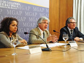 Julissa Reynoso, Tabaré Aguerre y Luis Almagro