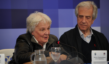 Lucía Topolansky y Tabaré Vázquez