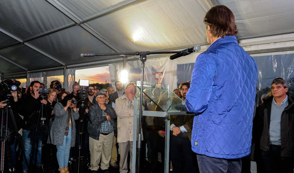 Lacalle Pou y autoridades