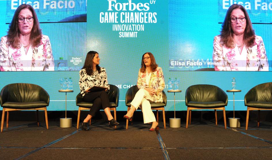 Ministra de Industria, Energía y Minería, Elisa Facio, durante su exposición Ministra de Industria, Energía y Minería, Elisa Facio, durante su exposición