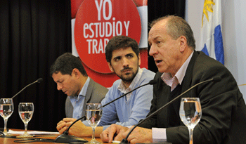 Pereyra, Soto y Murro en sorteo de Yo Estudio y Trabajo. Pereyra, Soto y Murro en sorteo de Yo Estudio y Trabajo.