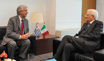 Vázquez y Mattarella en Torre Ejecutiva Vázquez y Mattarella en Torre Ejecutiva