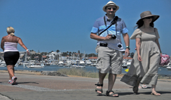 Turistas en costa uruguaya